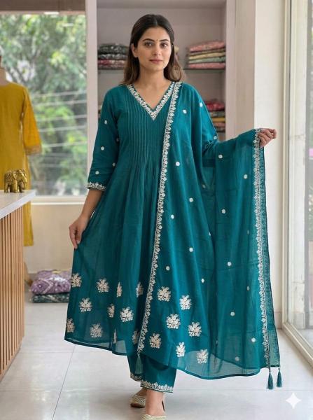 Krunique anarkali 3pcs wholesale dress materialsalwar and kurti in nagpur